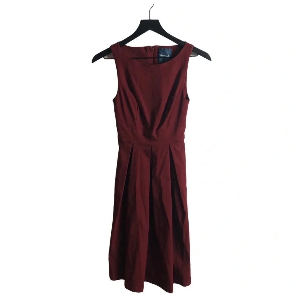 Modcloth Always Polished burgundy fit flare dress - Picture 5 of 5